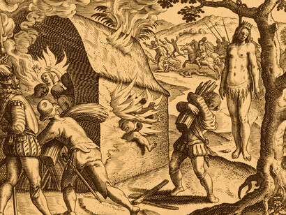 Otro grabado incluido en el libro de fray Bartolomé