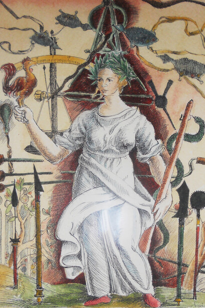 Mariella Busi De Logu, La figlia di Esculapio e strumenti chirurgici, da Il taccuino di Esculapio