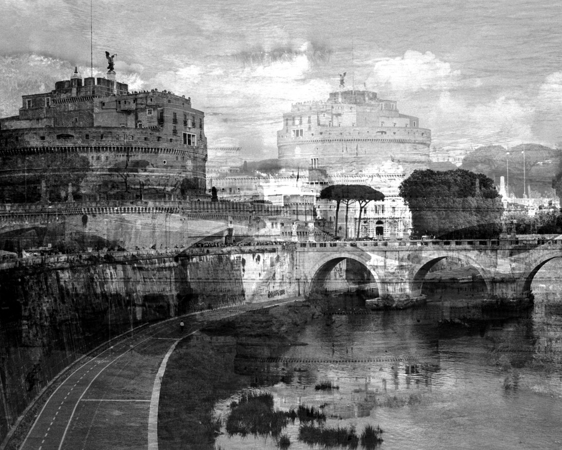 Davide Bramante, Roma, (Castel S.Angelo) 2016, esposizione multipla non digitale, esemplari 5.