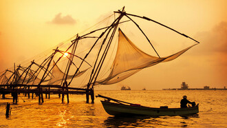 Il tramonto a Kochi