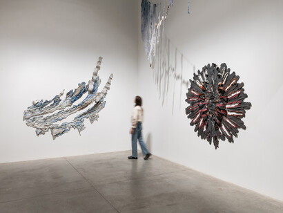 Brie Ruais, Bone dice, exhibition view. Courtesy of Albertz Benda Gallery