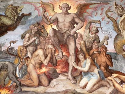 Joseph-Anton Koch, Inferno, dettaglio, villa Giustiniani Massimo, Roma