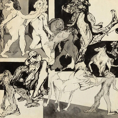 Jacqueline de Jong, Untitled (TV drawing), 1973. Courtesy of  Dürst Britt & Mayhew