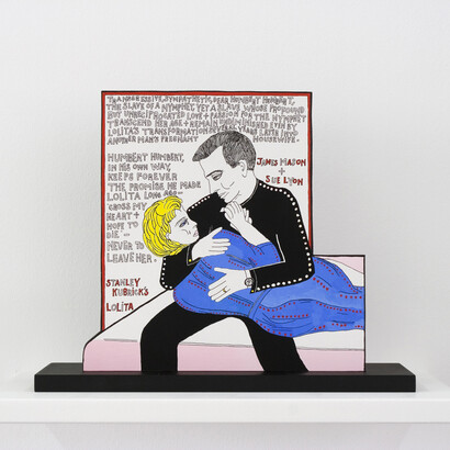 Dorothy Iannone, Lolita, 2009, gouache and acrylic on paper on wood, 34,5 x 13 x 43 cm © DR Courtesy of the artist and Air de Paris, Paris