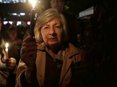 Concentración exigiendo el encarcelamiento del asesino de Yuliana