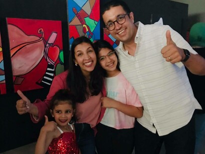 El Mehdi El Khachia with his family