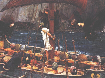 John William Waterhouse, Ulisse e le Sirene, particolare
