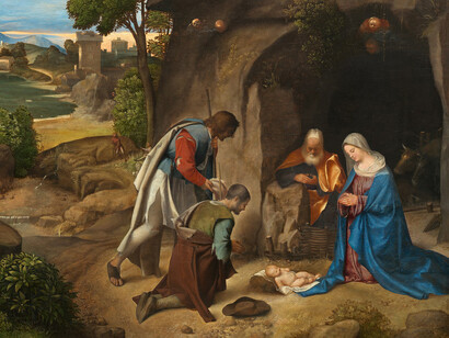 Giorgione; Adoración de los pastores, c. 1505-1510, National Gallery of Art, Washington DC