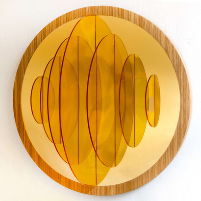 Blanca Estela Rodríguez, Inside Out, 2023, acrylic glass, mirror, and wood. Courtesy the artist and The Tint Gallery