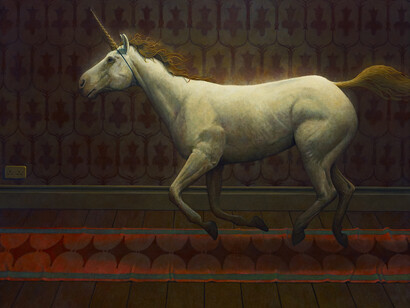 Gavin Watson, Call of the Child, oil on canvas, 50 x 40 in, photo by John Donoghue