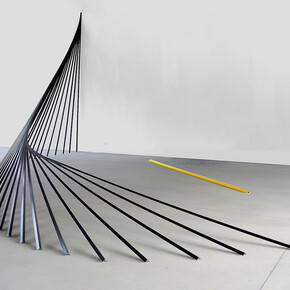 Jonathan Vivacqua, General perimeters upstand trims aluminum, Armstrong, 2015, 3..00 x 500 x 4.00 m. Courtesy of The Flat