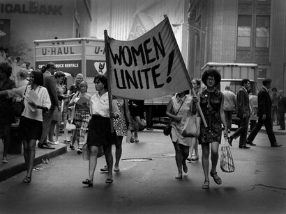 Women marching at the Women's Strike for Equality, New York, N.Y., Aug. 26, 1970