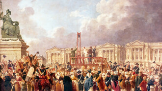 Execution by Guillotine in Paris during the French Revolution, 1790s is a 1793–1807 oil painting by Pierre-Antoine Demachy (1723–1807), depicting a public execution at the Place de la Révolution (modern Place de la Concorde)