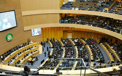 Aperçu du sommet de l'Union africaine marquant son 50e anniversaire, qui s'est tenu à Addis-Abeba, en Éthiopie, le 25 mai 2013