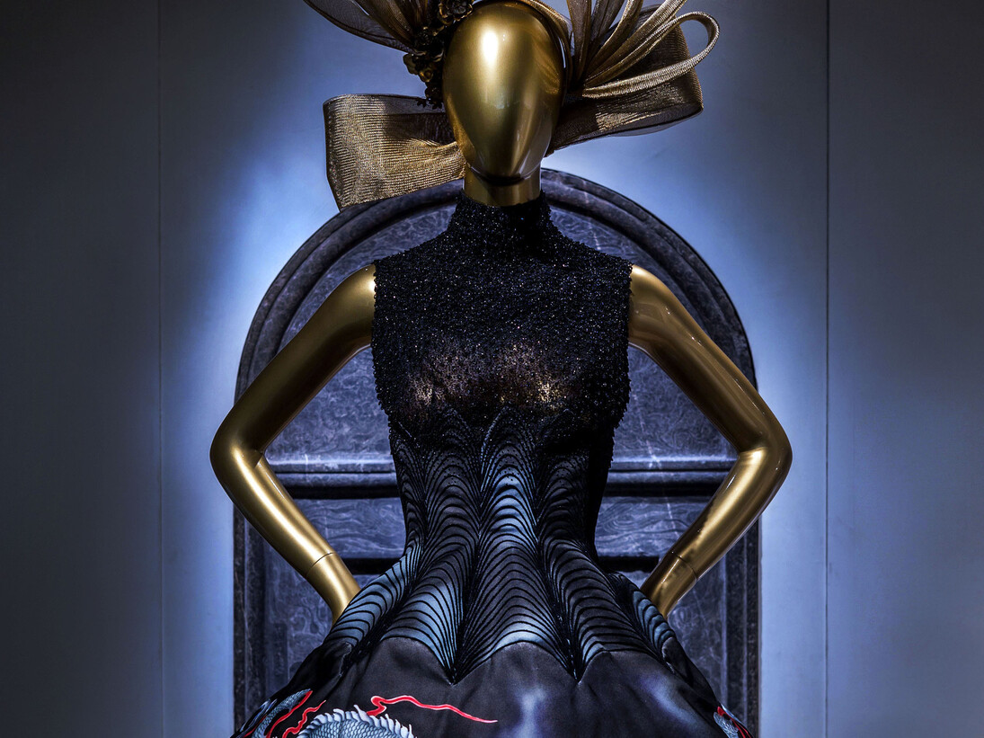 Gallery View, Chinese Galleries, Charlotte C. Weber Galleries, Ancient China Dress, House of Givenchy (French, founded 1952), autumn/
winter 1997-98 haute couture; Courtesy of Givenchy