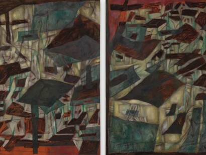 Hammzat Tahabsim, Too many roofs (detail), 2025. Courtesy of Make Room Gallery