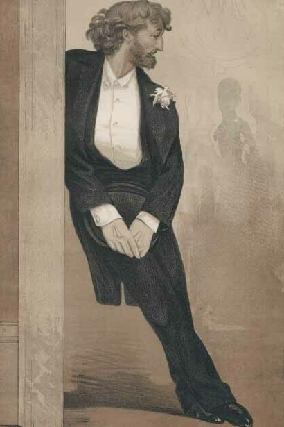 James Tissot, Caricature of Lord Frederic Leighton, 'Men of the Day, No. 46.' Chromolithograph published in Vanity Fair 29 June 1872