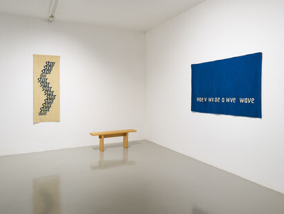 Ian Hamilton Finlay, Fragments, exhibition view. Courtesy of Galleria Massimo Minini 