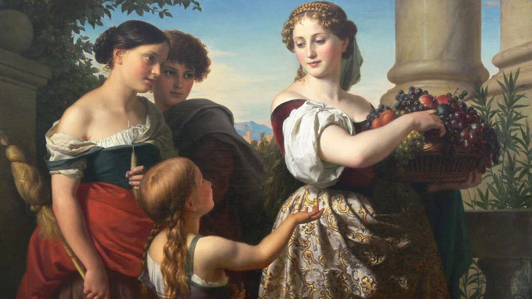 Adolf Friedrich Georg Wichmann, Die traubenspenderin (detail), 1852. Courtesy of Kunstsammlungen Chemnitz