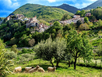 Localidad de Trecchina, Basilicata, Italia