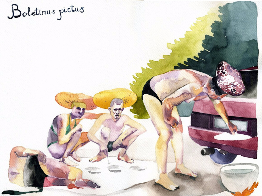 Nikita Shalenny, Mushrooms on Vacation, 2016. Courtesy of Sabsay