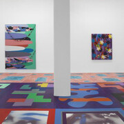 Sarah Cain, The Sun Will Not Wait, 2019, Installation view, Honor Fraser Gallery, Los Angeles, CA. © Sarah Cain, Courtesy Galerie Lelong & Co., New York.