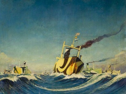 A convoy, 1918 by John Everett, © National Maritime Museum