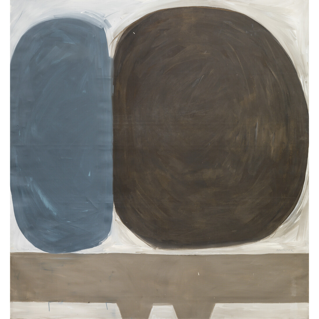 Duane Zaloudek, Trask XI, 1964, oil on canvas, 70 x 75 inch. Photo credit: Adam Reich. Courtesy: the artist and Monitor, Rome-New York