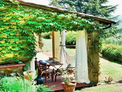 Elegant garden of a Tuscany villa