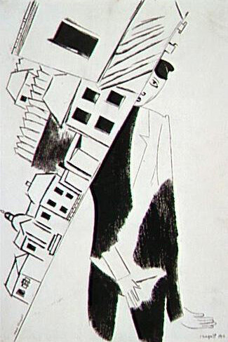 Marc Chagall, Derrière le village (1916). Courtesy of Centre Pompidou