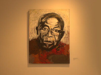Portrait de Mampuya Ferdinand (2022), Francis Mampuya pays tribute to his father with a portrait painted a few days after his death 
