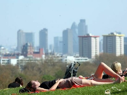 Hot temperatures in London. The UK government also issued its first-ever red heat alert