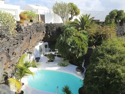 La casa di César Manrique, costruita sottoterra, a Tahíche, Lanzarote, Spagna