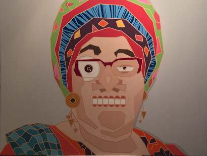 Kate Themistocli, 'Cashmila', acrylic on canvas, 100 x 100 cm