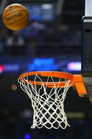 With the NBA logo visible, this image sets the stage for the predicted competitive spirit and thrilling moments that fans will be watching for in the 2025 NBA Playoffs