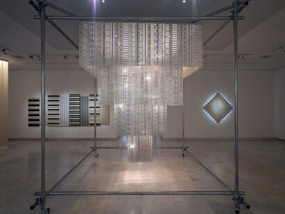 Peggy Kliafa, Healing the grid, exhibition view. Courtesy of Zoumboulakis Gallery