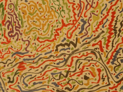 Jack Kerouac, Senza Titolo, N.D., olio e pennarello, 14 x21,2 cm