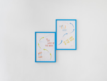 Lawrence Weiner, In relation to probable use, exhibition view. Courtesy of Galerie Hubert Winter