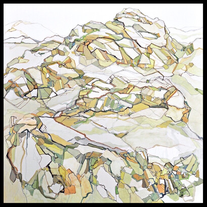 Darthea Cross, Looking Across, 36x36, acrylic on canvas