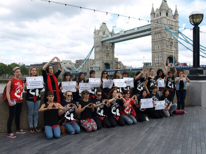 Protestas de la marea granate en Londres