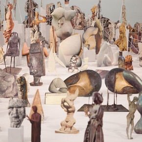Geoffrey Farmer, detail view of Boneyard, 2013, Paper cutouts, wood, glue, Dimensions variable. Courtesy of the artist and Casey Kaplan, New York