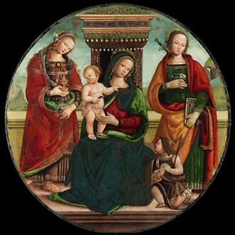 Maestro del Tondo di Cortona (1450-1490), The Virgin with Child and Saints, Photo © National Gallery of Ireland