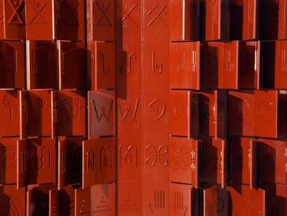 David Reimondo, view 2, FEELINGS TABLE,carved and painted wood
