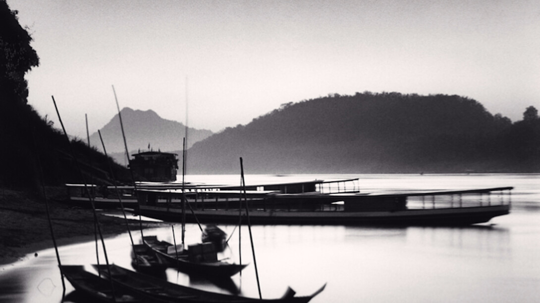 Michael Kenna, Mekong River Sunset, Luang Prabang, Laos, 2015. Courtesy of Robert Mann Gallery