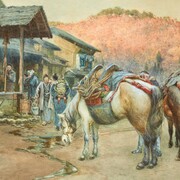 Yoshida Hiroshi, Highway and horse (detail), ca. 1908. Courtesy of Moa Museum of Art