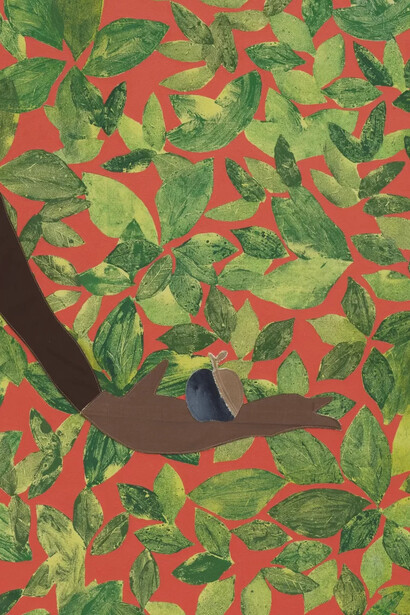 Tschabalala Self, Adán y Eva (detalle), 2025. Cortesía de Parrish Art Museum