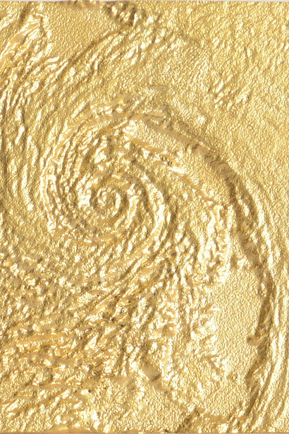 Giovanni Ozzola, Bassorilievi Series: Cyclone #9, 2014, cast silver and gold mixture (microfusion
cast), 7 x 5 x .3 © Giovanni Ozzola, Courtesy Gazelli Art 