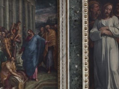 Cappella Ruiz, Girolamo Muziano, Cristo guarisce il paralitico alla piscina di Bethesda (foto Omar Kheiraoui)