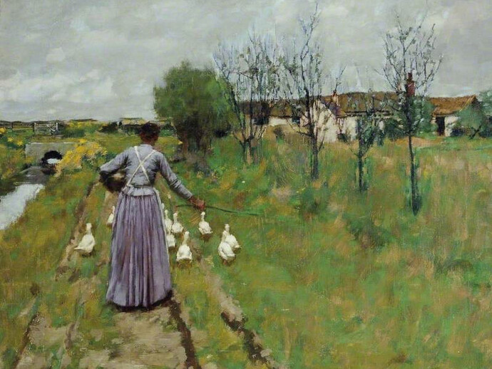 Henry La Thangue, Landscape Study, oil on canvas, c.1889, Reproduced with kind permission by Rotherham Heritage Services