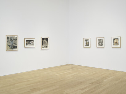 Salman Toor, Wish Maker, exhibition view at Luhring Augustine Tribeca. Courtesy of Luhring Augustine